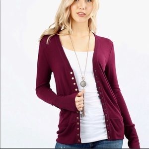 Maroon Cardigan